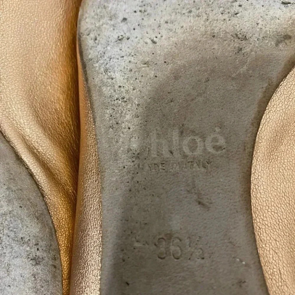 Chloe - Lauren Scalloped Leather Ballerina Flat, Pastel Rose Gold - Picture 9 of 9